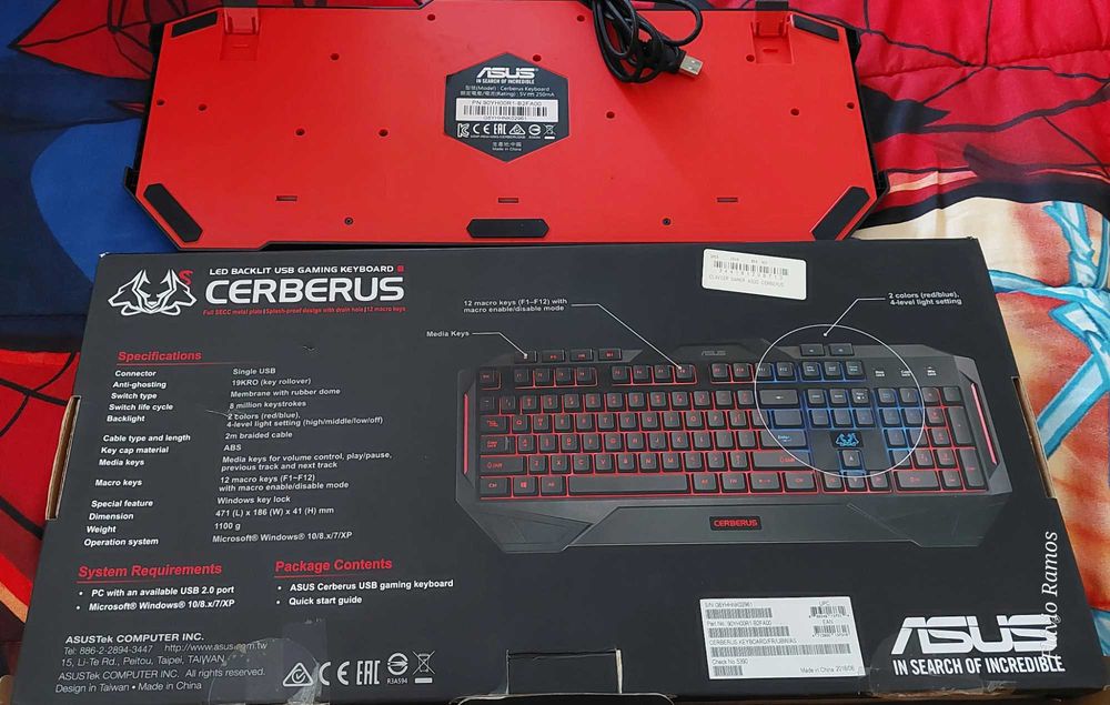 Teclado Asus Cérberus