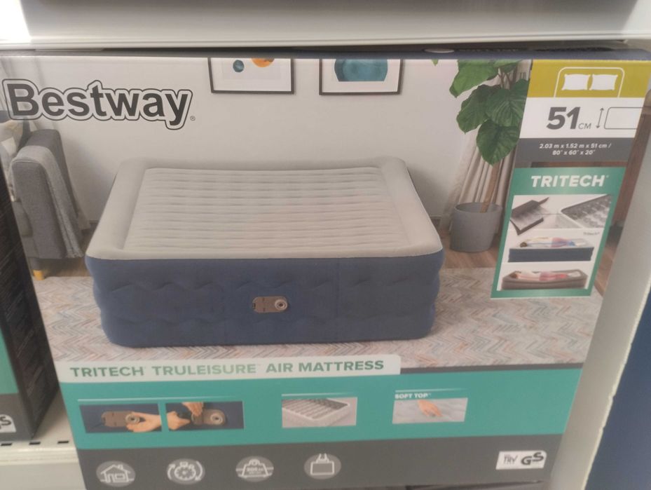 Colchão Insuflável Casal Bestway Tritech 51cm (NOVO SELADO)