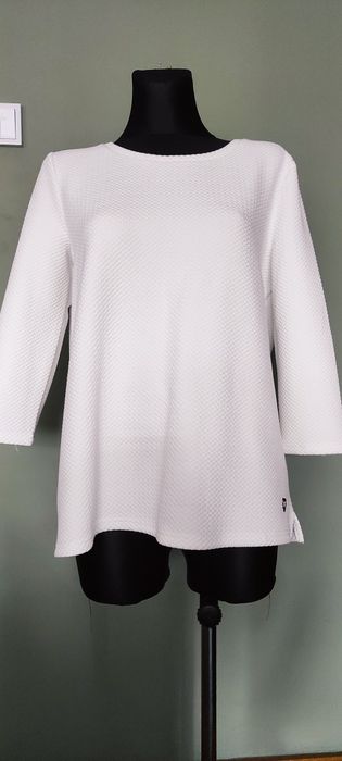 Efektowna duza oversize elegancka bluzka z rękawem 3/4 Gina