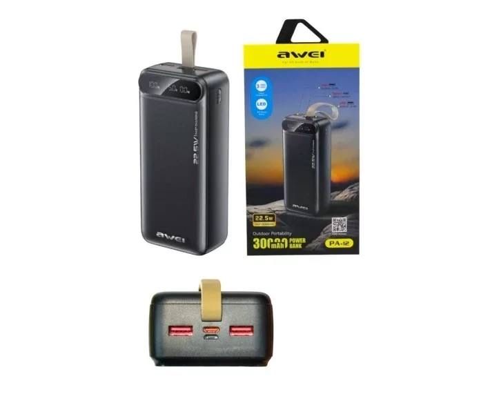 Павер банк зарядне Awei 30000mah
