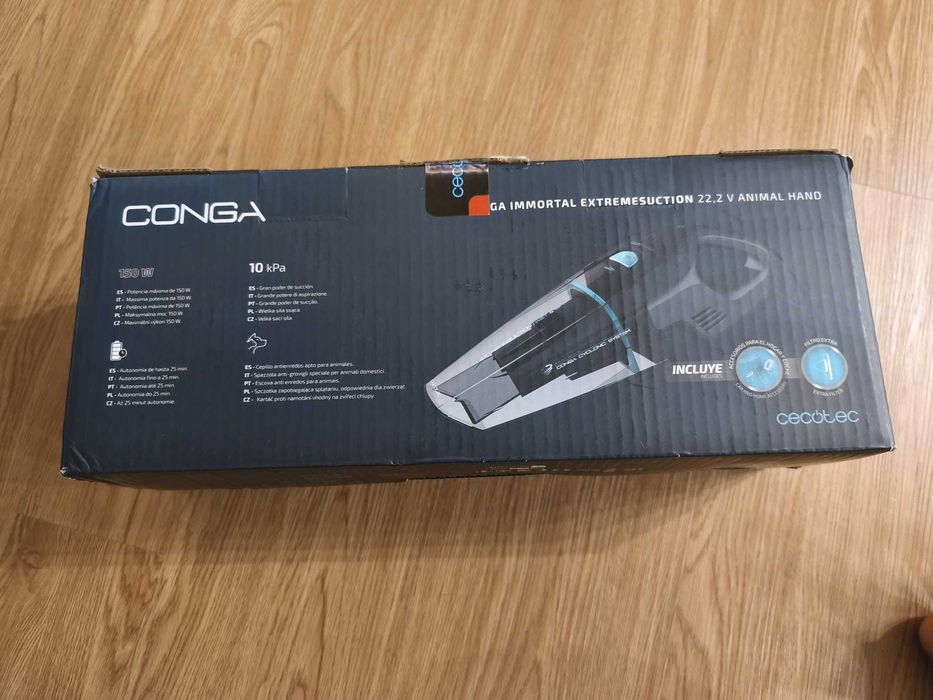 Aspirador Cecotec Conga 22,2V Animal Hand – NOVO + acessórios