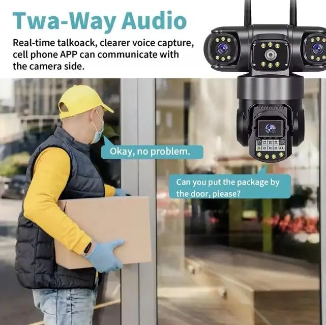 Вулична Wi-Fi камера відеоспостереження SC28 15 MP 3 обьект V380 10052