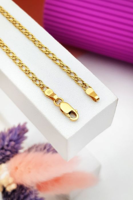 Złota bransoletka podwójna pancerka