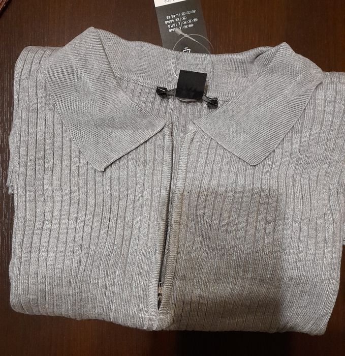 BluzkaPolo Damska/Prążkowany Materiał/