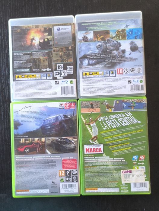Conjunto de 4 jogos PlayStation 3/Xbox 360
