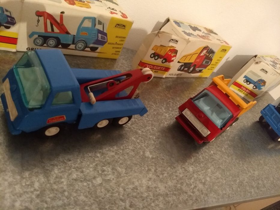 Lote 3 Veículos em ferro, marca mini- Sanson, 1976