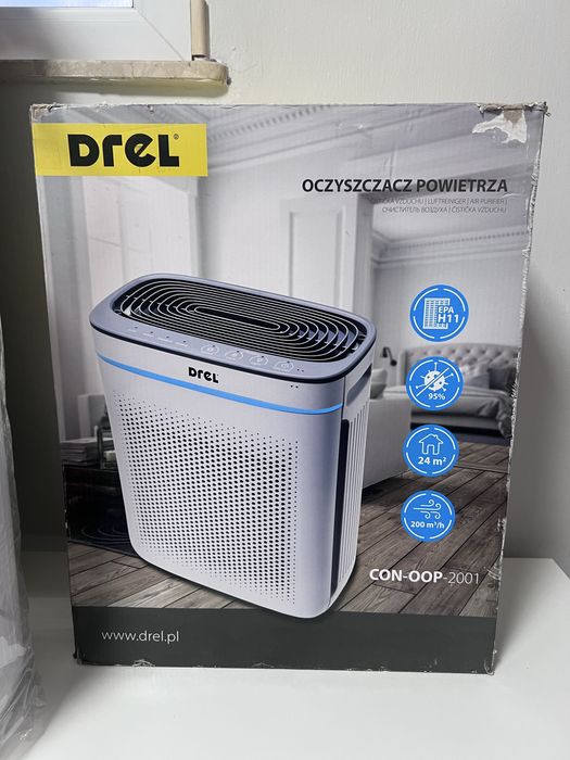 DREL Oczyszczacz  Powietrza Biały 24m2 CON-OOP-2001