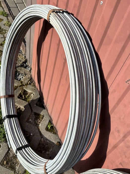 Drut odgromowy FI 8  stalowy ocynkowany – krążek 50 kg (~126 mb)