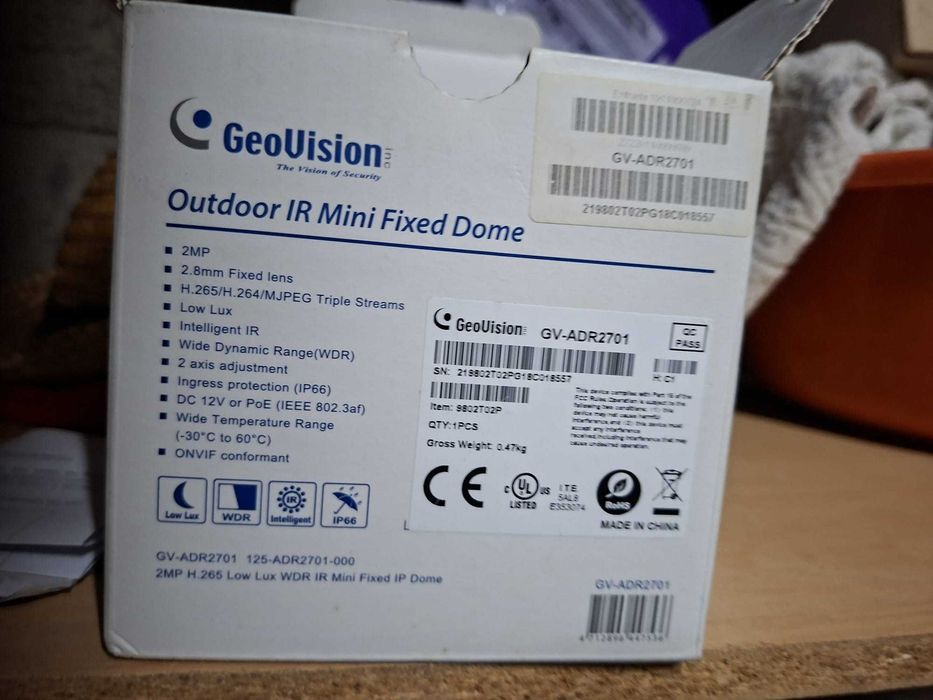 Câmara IP GeoVision GV-ADR2701 2MP H.265 PoE – Nova em Caixa