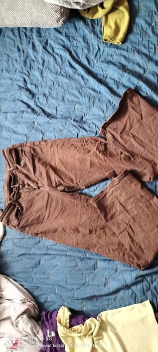 Jeans denim xl brąz