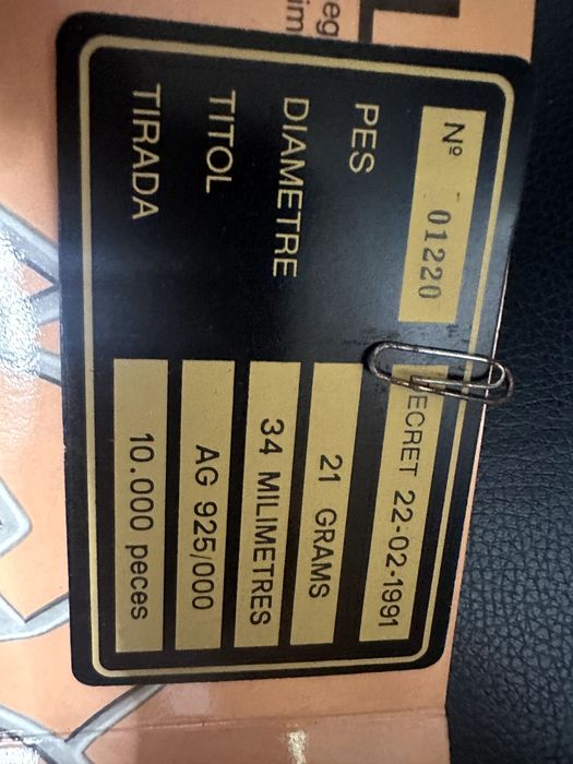 Carteira Andorra 1991 "IV Jocs del Petits Estats D'Europa" Prata Proof