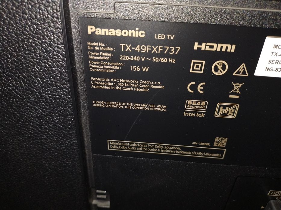 Panasonic Smart Tx-49fxf 737