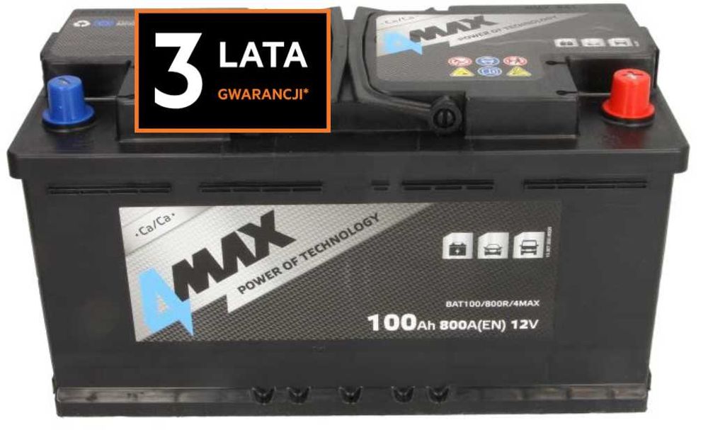 Akumulator JENOX 4MAX 12v 100ah 800a P+ 3 lata gw. Radom wysyłka