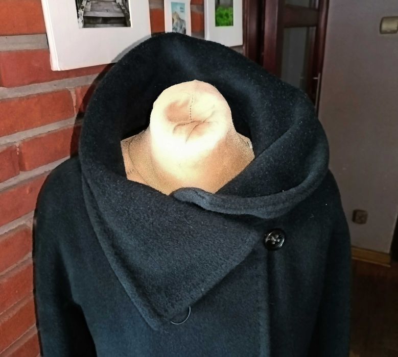 Max Mara flauszowy klasyczny płaszcz S