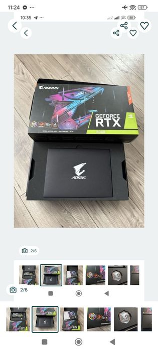 Karta graficzna rtx 3060 aorus RGB 12gb ram ddr6  jak nowa komplet