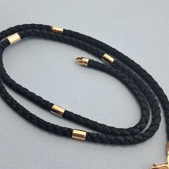 Шовкова  цепочка золотий ланцюг  55 см шовковий ланцюг з вставками