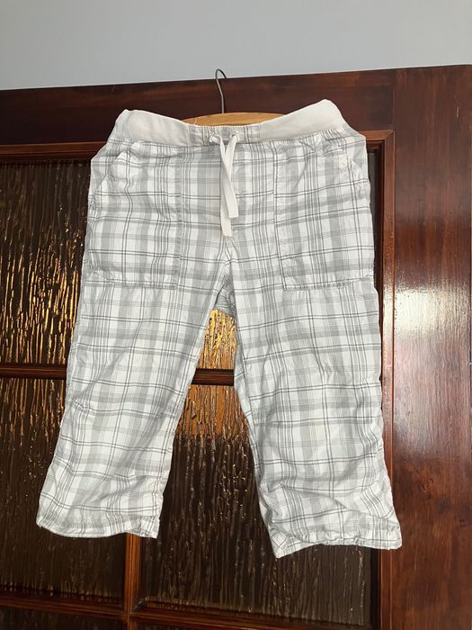 Spodenki 146 rybaczki dla chłopca z H&M białe szare