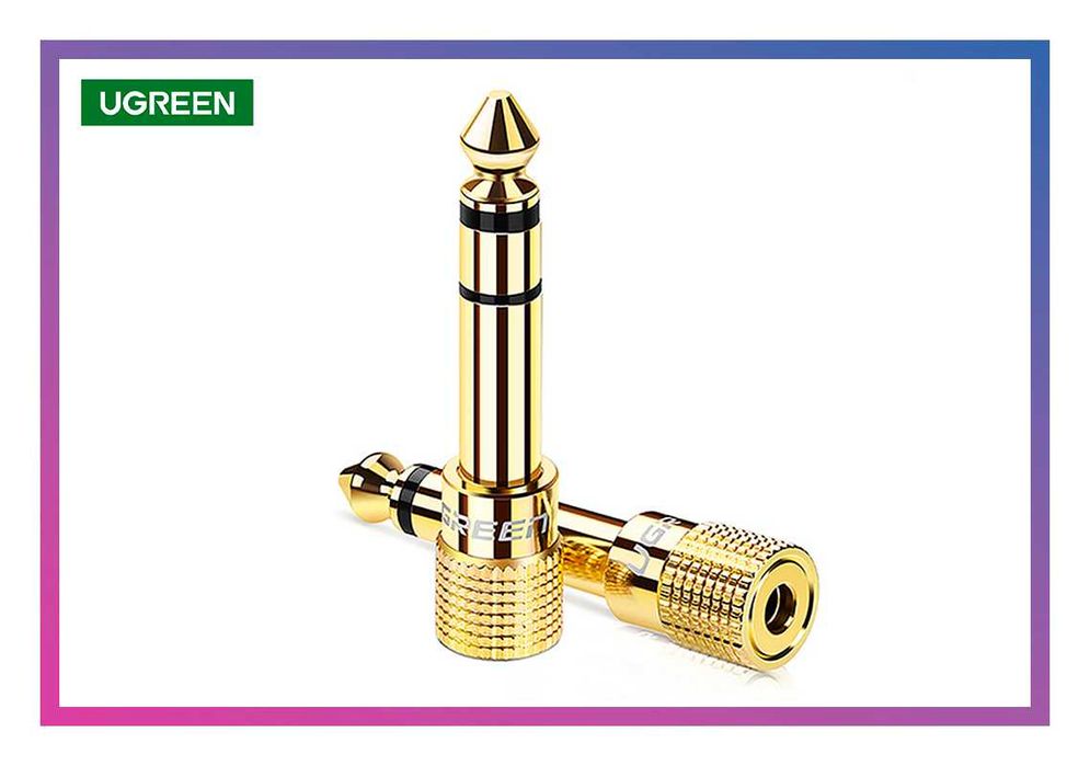 Перехідник адаптер 3.5 на 6.35/6.5 mini jack аудио переходник UGREEN