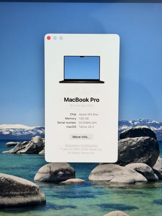 MacBook Pro 16 m3 max 128GB 4TB