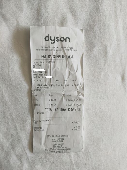 Dyson novo em excelente estado!