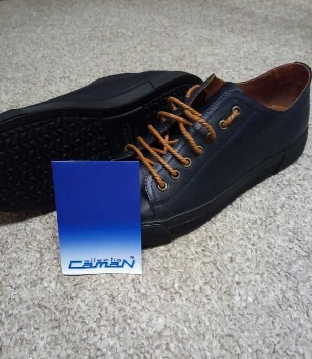 Мужские кожанные полуботинки CAMAN  ECCO