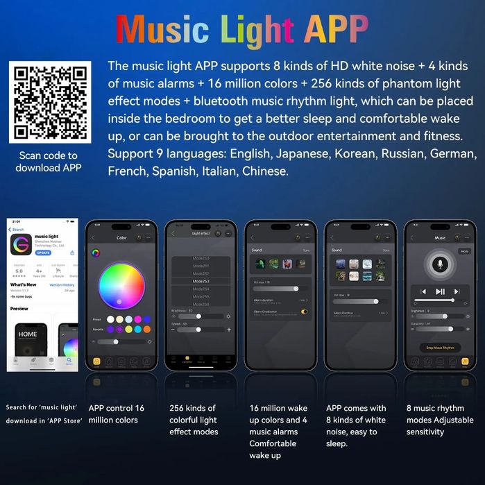 Candeeiro de mesa Inteligente com App RGB com carregador ** NOVO**