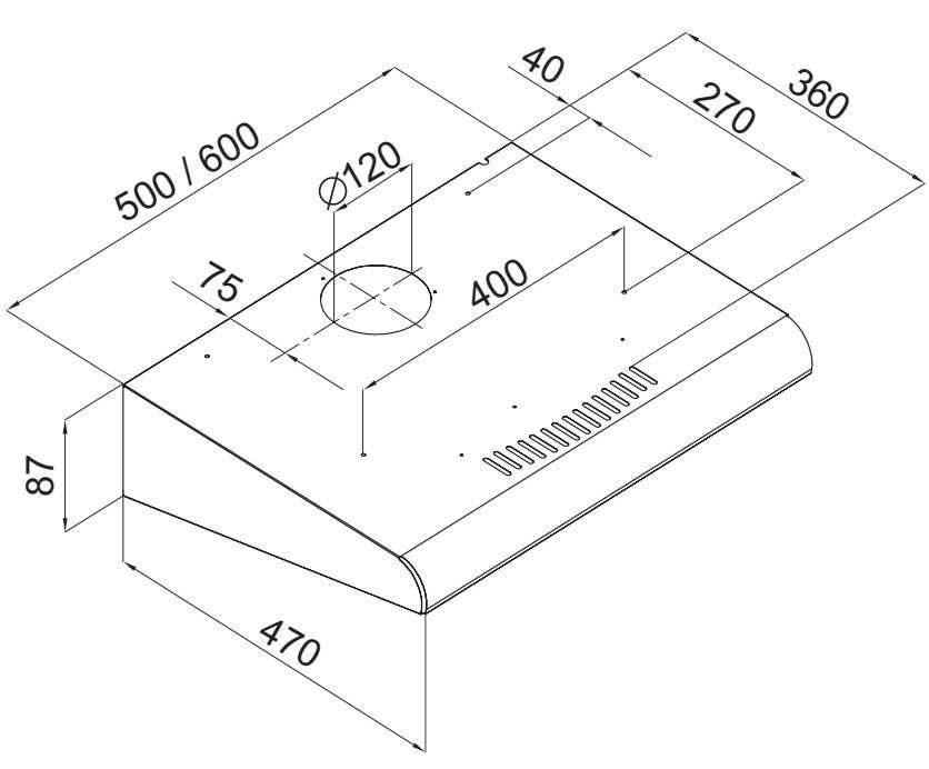 Okap INOX VDB 60 Slim