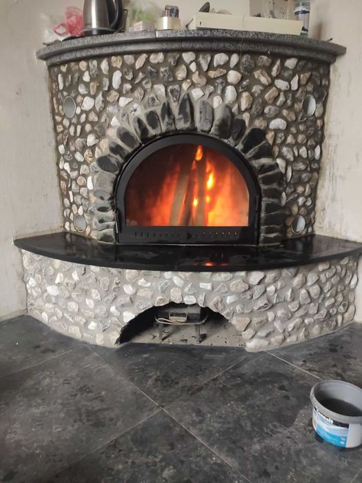 Дверці для каміна арочні під замовлення, дверка каминная со стеклом