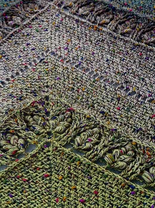 Chusta trójkątna szydełkowa