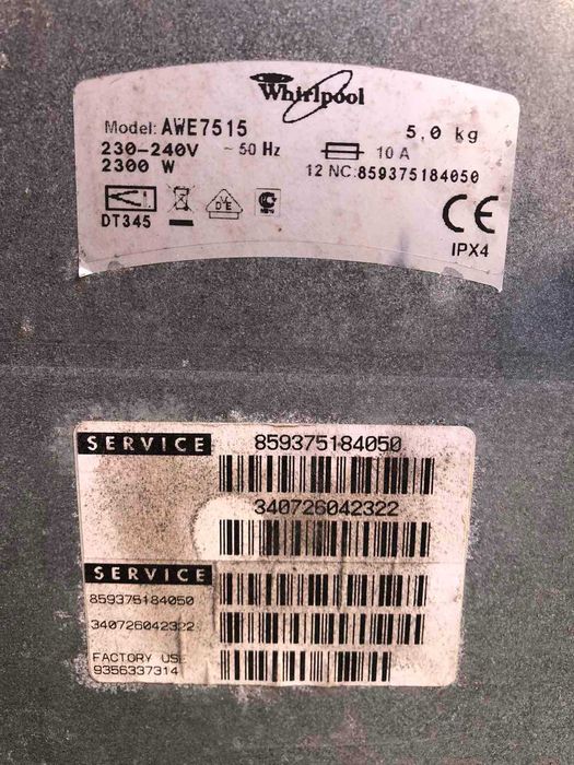 Продам запчасти к стиральной машинке Вирпул WHIRLPOOL AWE 7515