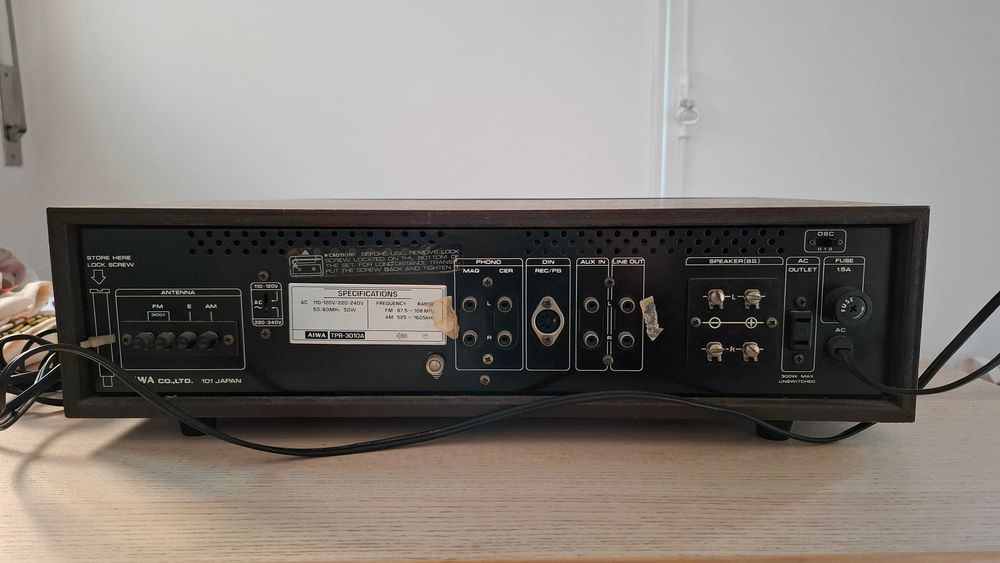 Aiwa TPR 3010A Amplificador Receiver Deck de Cassetes