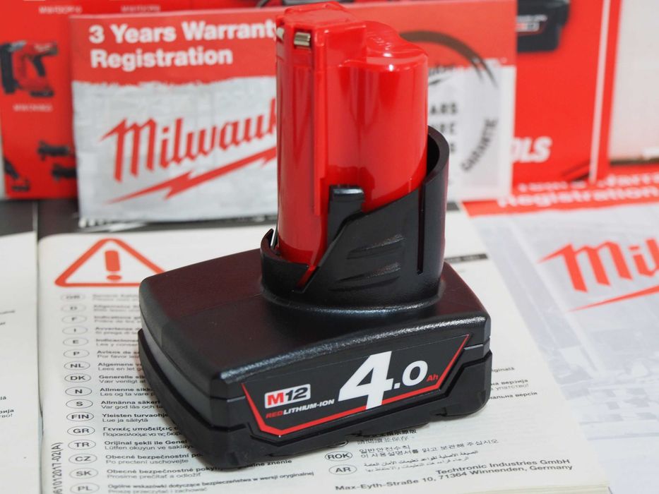 Akumulator MILWAUKEE M12 B4 bateria 12v 4Ah wkrętarka klucz pila młot