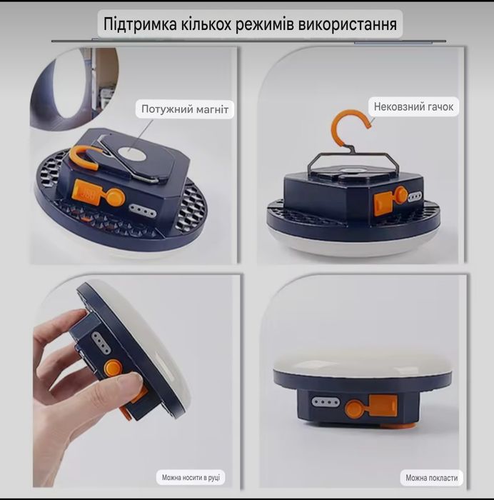 Led лампа ліхтар кемпінг рибалка блекаут