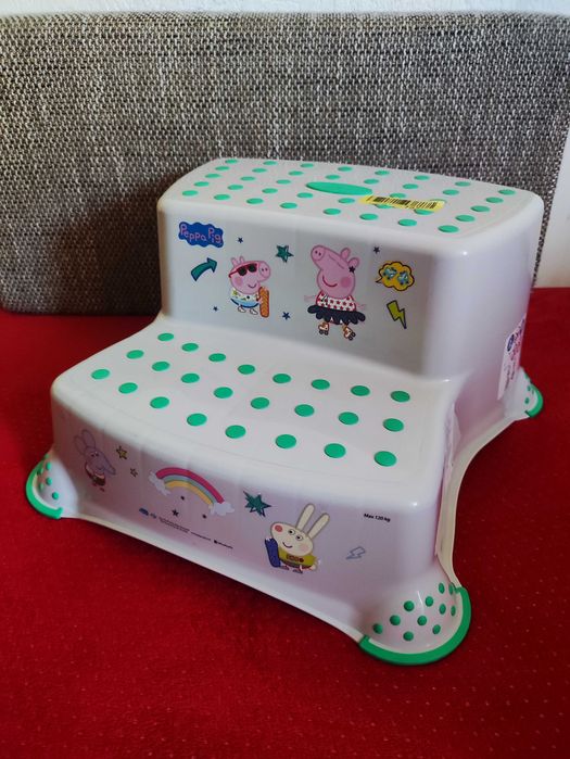 Podest dla Dziecka Dzieci dwustopniowy stołek taboret Świnka Peppa Pig