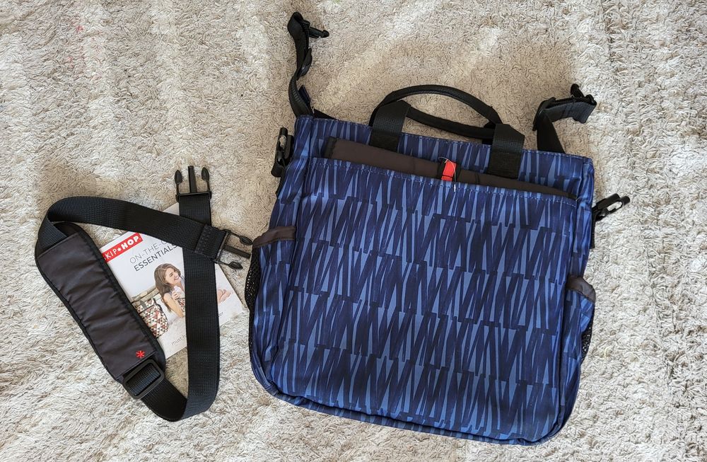 SKIP HOP Torba do wózka Duo Signature Blue Sketch jak NOWA