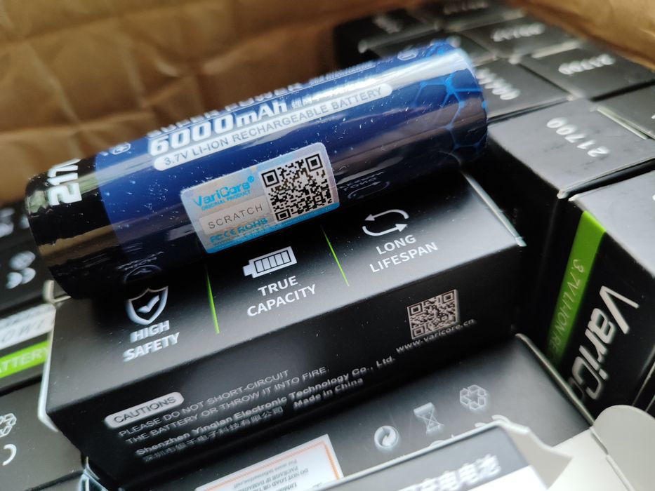 Ogniwa VariCore 21700 akumulatorki VC-2160, 6000 mAh