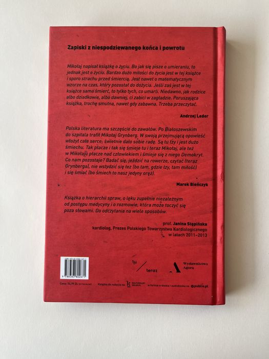 Książka "Rok w którym nie umarłem" Mikołaj Grynkiewicz NOWA