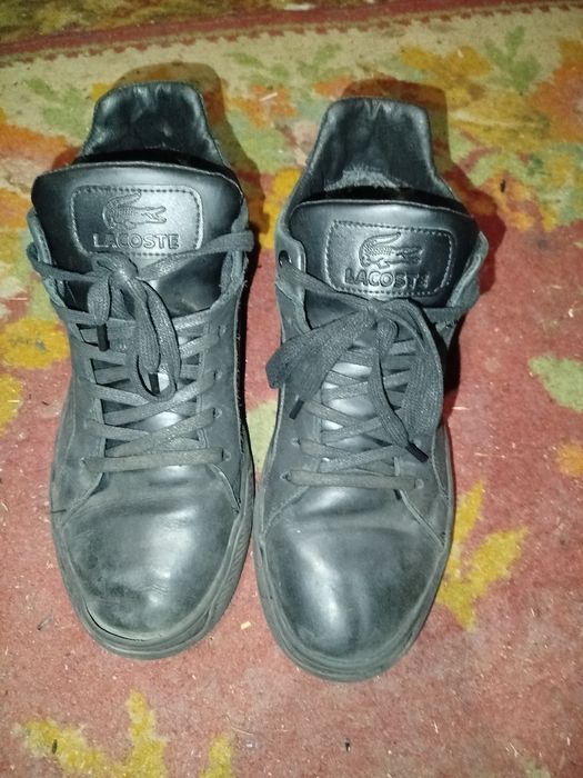 Зимние высокие кеды кроссовки Lacoste (на меху)