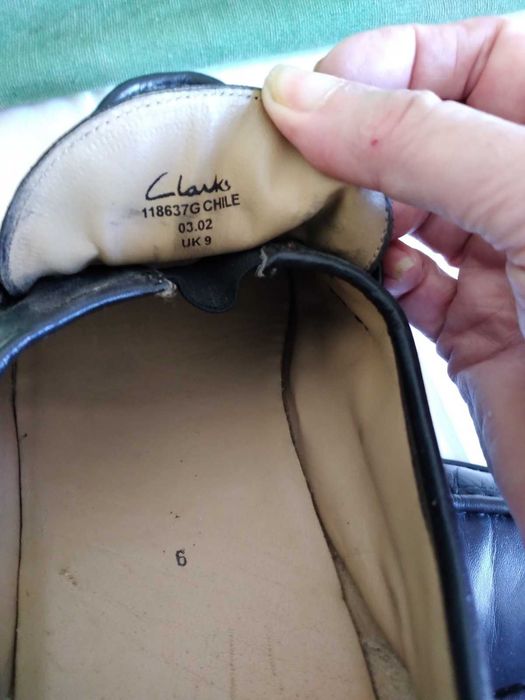 Коженные мужские туфли Clarks. Размер 42.