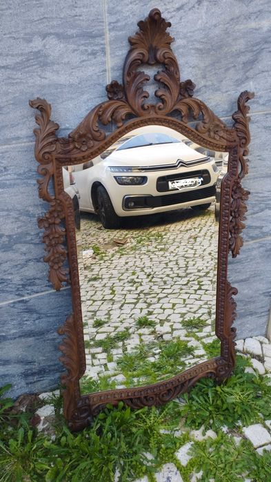 Espelho antigo biselado