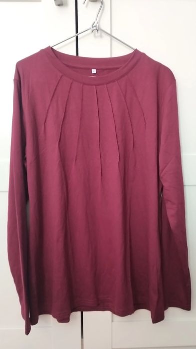 Blusa manga longa Mulher vinho tamanho L