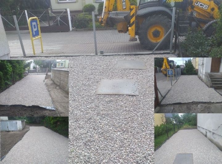 Usługi koparko-ładowarką,kucie młotem betonu, wyburzenia,rozbiórki