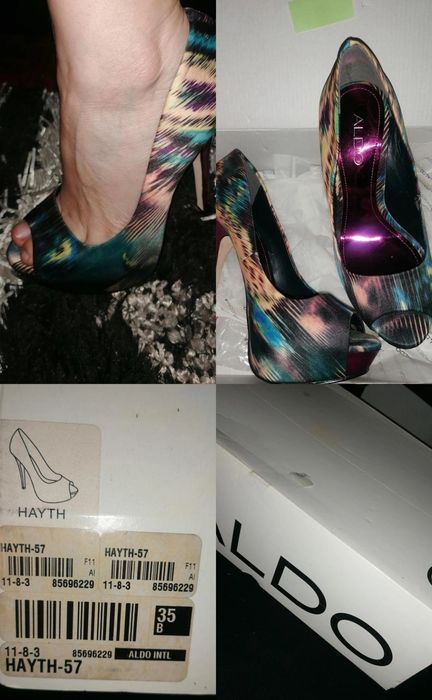 Sapatos estampados Aldo novos n35