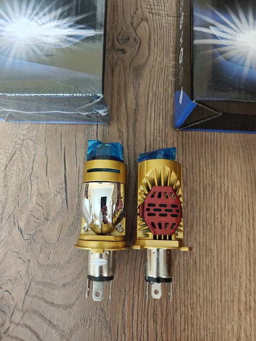 Мини линзы міні лінз H4 3570 led 12-24V 6000K 14000Lm 110W. Комплект