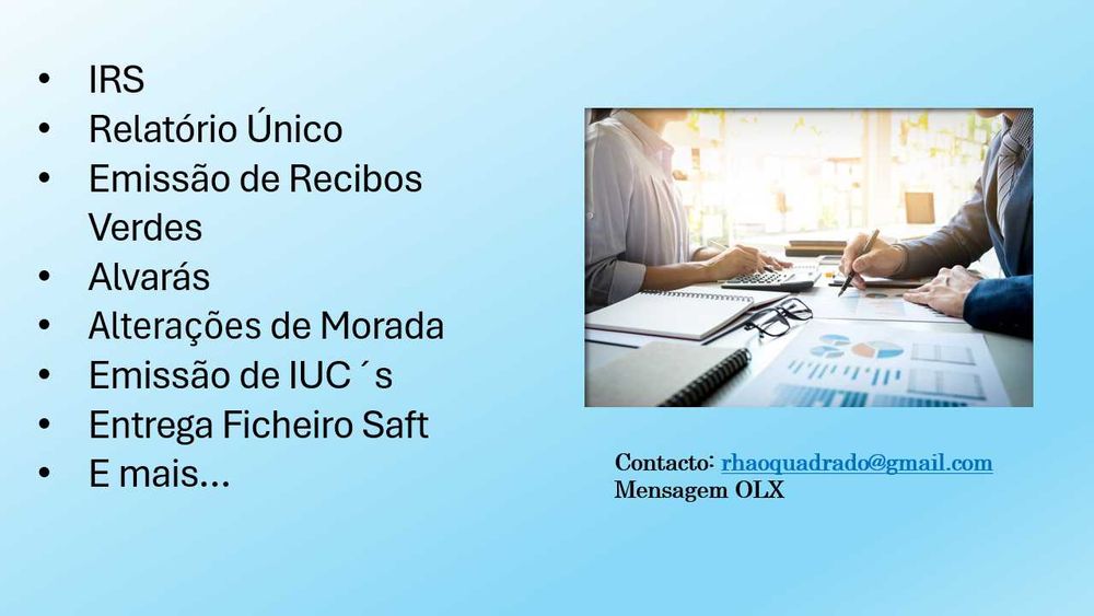 IRS/Relatório Único e mais