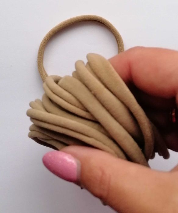 10 sztuk Gumka baza opaska bezszwowa noworodek coffe