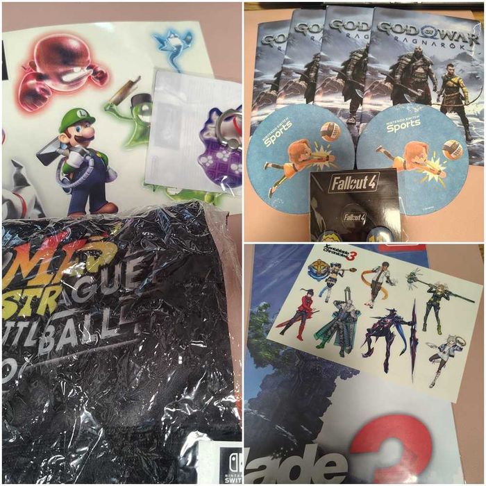 Różne plakaty, dodatki z gier(Pokemon,Zelda,Mario i inne)