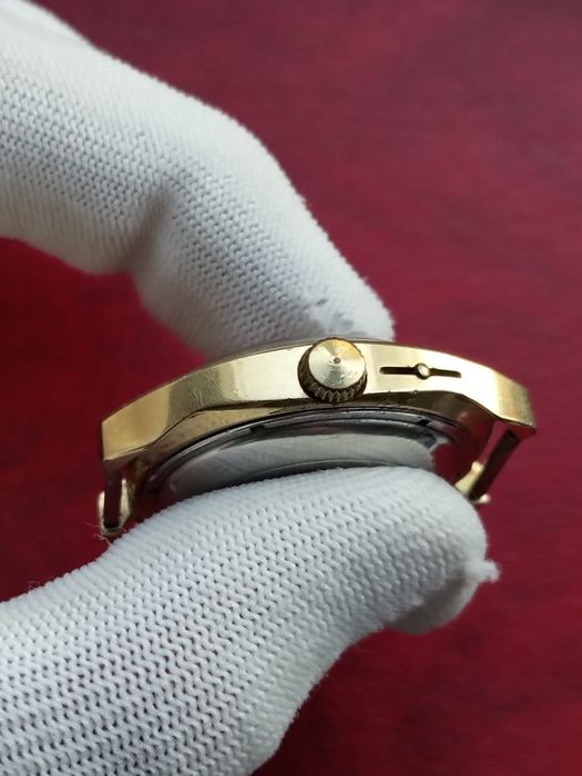 Подарочные мужские часы SLAVA made in USSR Gold plated au10