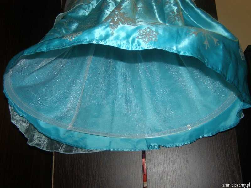Strój kostium przebranie ELSA KRAINA LODU FROZEN 8-9 lat 128-134cm