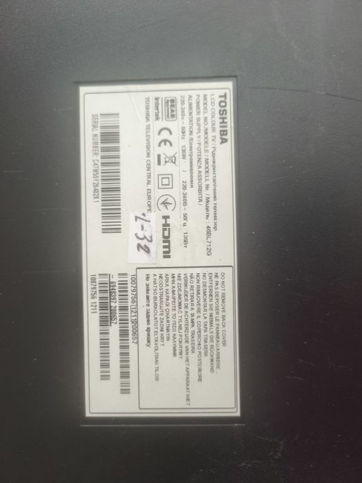 TV TOSHIBA 46 "polegadas
